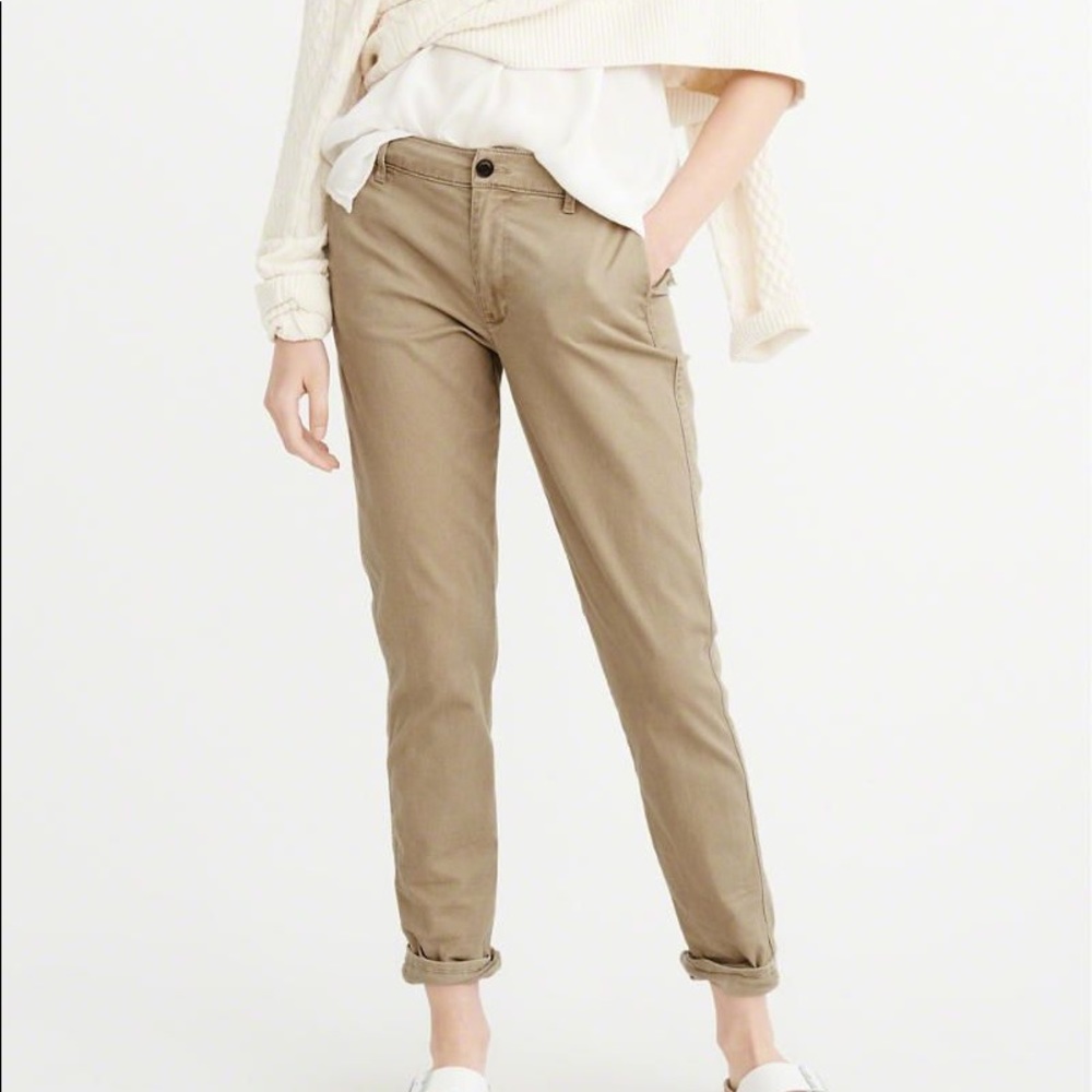 Abercrombie & Fitch khaki ankle chinos size 6